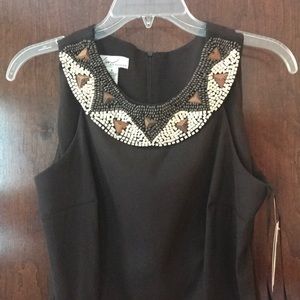 Kim Rogers Brown Dress with bead detail